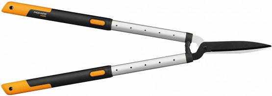Fiskars SmartFit Hedge Shear HS86, Telescopic, Non-stick coating, High-Steel blades, Length: 68 - 93 cm, Black/Orange, 1013565