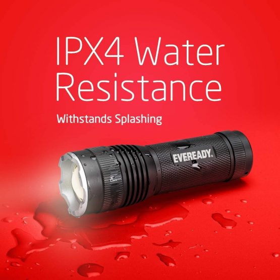 EVEREADY LED Torch, Adjustable Focus Tactical Flashlight, Water-Resistant For Camping, Outdoor, Powerful Pocket Torch - Image 2