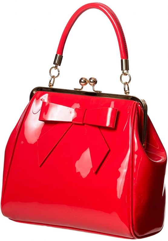 Banned Apparel American Vintage 50s Rockabilly Shiny Handbag - Image 2