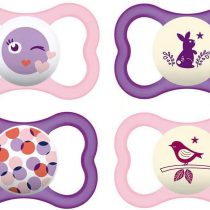 Mam Day & Night Mam Air Silicone Dummy, 16+ Mam Air Night Uni Mix, set of 6 2 sterilised transport boxes.