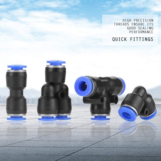 40 Pcs/Set 4 Shapes Air Push Quick Fittings 6 x 4 mm or 0.24 x 0.16 inch Quick Connect Push in to Connect Water Tube Fitting - Image 3