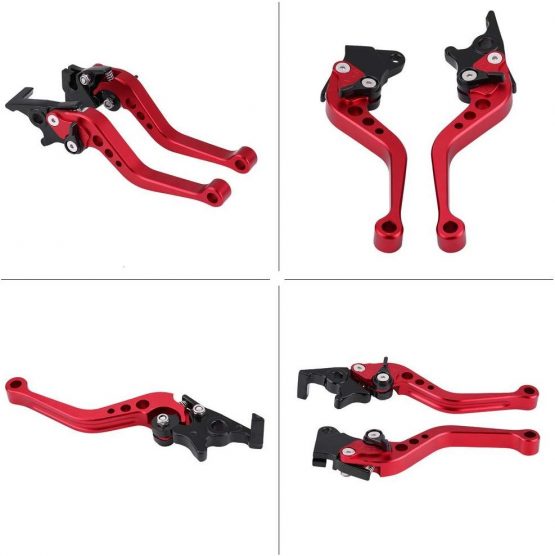 Motorcycle Brake Lever, 1 Pair 7/8" 22mm Universal Motorbike Brake Lever 125cc Pit Bike Clutch and Lever Pit Bike Front Brake Lever Motorbike Accessories Red - Image 3