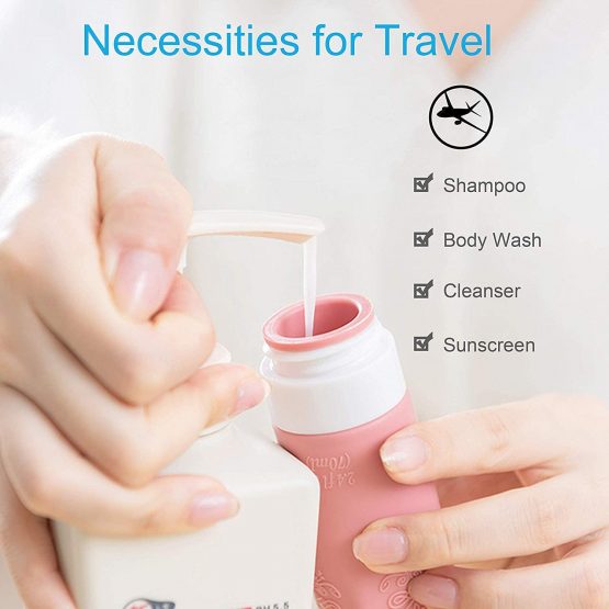 Silicone Travel Bottles, PYJR Travel toiletries, Leak Proof Makeup Liquid Travel Containers, for Shampoo, Toiletries, Lotion, Conditioner, 8Pcs (8PCS) - Image 4