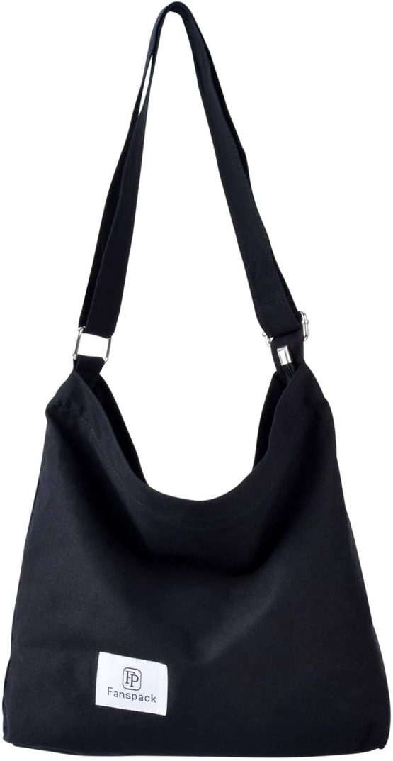 Hobo Bag,Fanspack Tote Bag Crossbody Bags for Women Handbags Shoulder Bags Canvas Bags for Women Canvas Bag with Zip Hobo Handbags Beach Bag