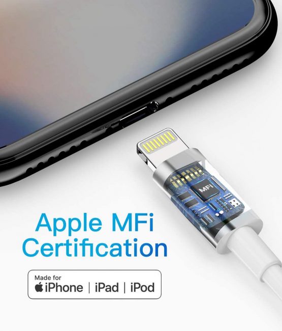 Quntis iPhone Charger Cable 3Pack 1+2+3M Certified Premium Lightning to USB A Cable Compatible for iPhone 11 Xs Max XR X 8 Plus 7 Plus 6 Plus 5s SE iPad Pro iPod and More - Image 3