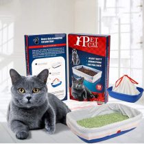 Durable Cat Litter Box Liners with Drawstrings, Big Size Cat Litter Pan Bags Toy Storage Bag (91.4×45.7cm, 10 Pieces)