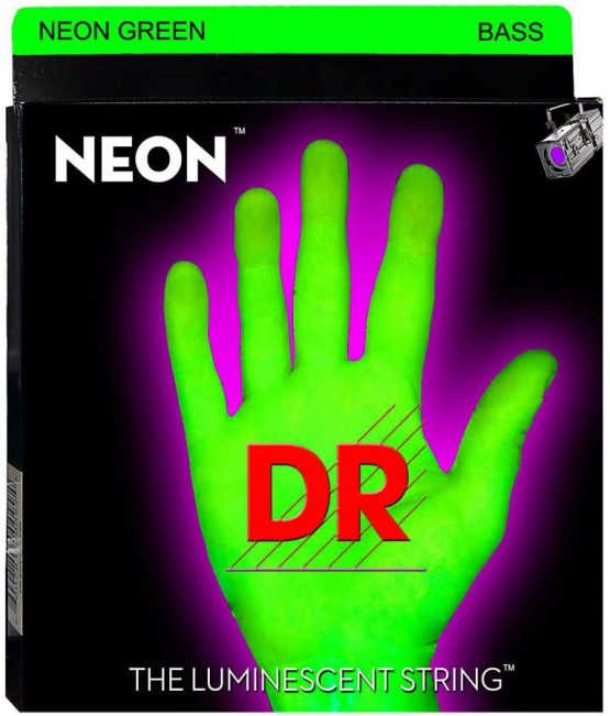 DR Strings Hi-Def Neon Green Bass Lite