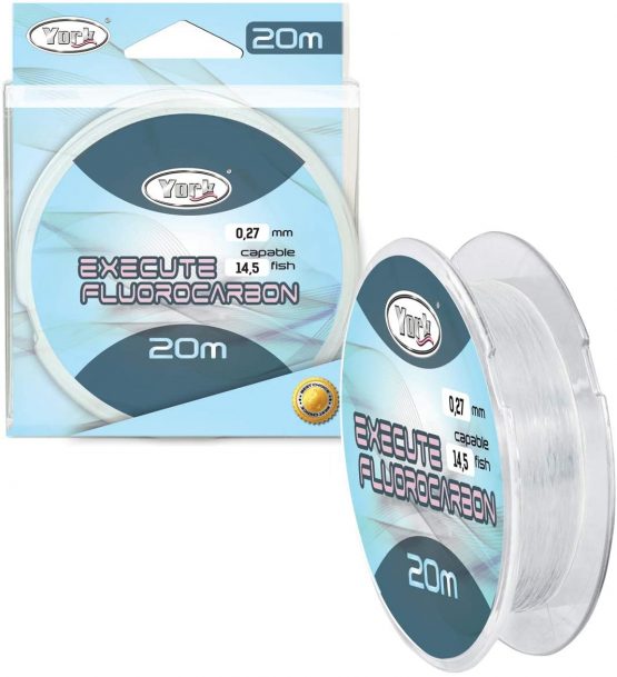 York Execute Fishing Line 100% Fluorocarbon 20 m 0.17 - 0.50 mm