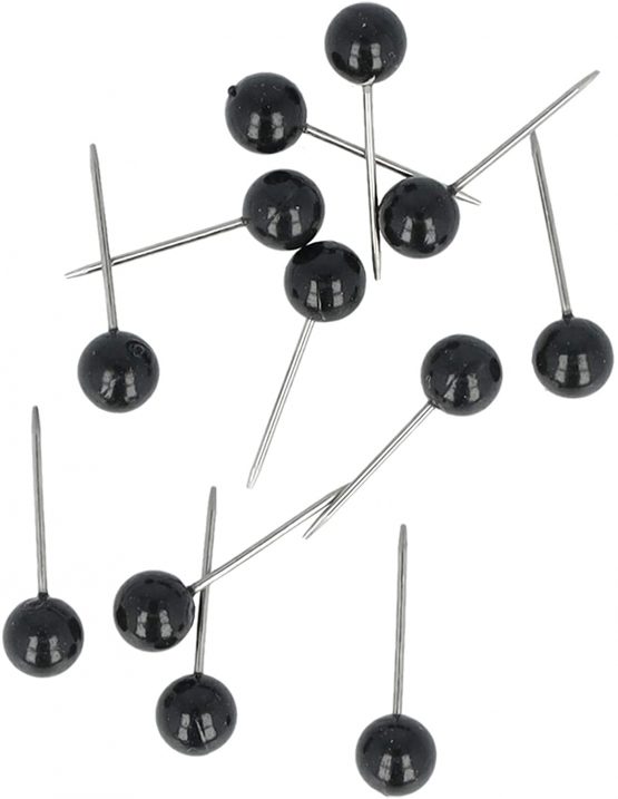Westcott E-10502 00 Round Head Needles Pack of 100 5 mm Diameter 16 mm Long Black - Image 3