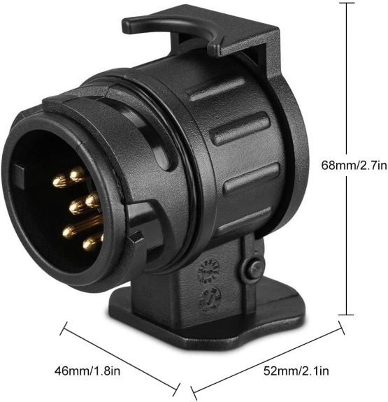13 Pin to 7 Pin Towing Adaptor, Caravan Truck Tow Bar Trailer Plug Adapter 12V Waterproof Electric Adaptors Socket Converter Connector - Image 4