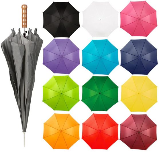 eBuyGB Pack of 4 Large Wedding / Photographer Parasol Folding Umbrella 41.5" (White) - Image 2