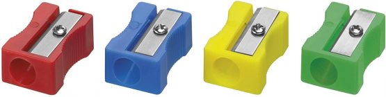 Westcott 14207 I Single Hole Sharpener, Plastic 4 Assorted Colours (Pack of 20)