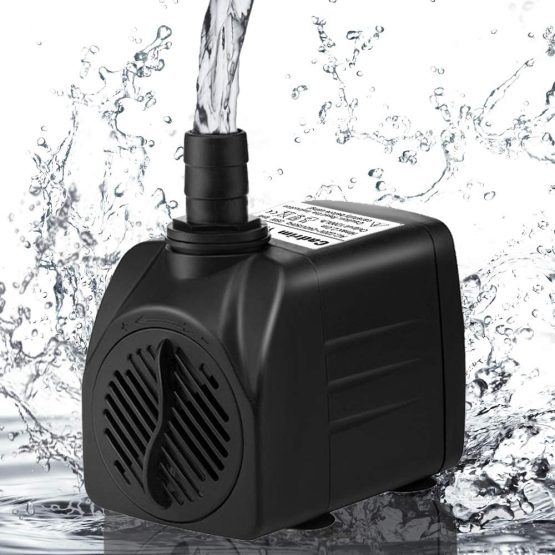 Cadrim Submersible Water Pump, Aquarium Water Pumps 1200L/H 25W Fountain Water Pump with 2 Nozzles For Pet Fountains/Pond/Aquarium/Fish Tank/Statuary/Hydroponics 300Gph