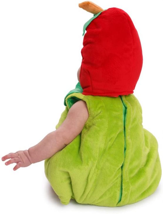 Dress Up America 867-0-6 Sugar Sweet Baby Apple Costume, 0-6 Months (Weight: 3.5-7 kg, Height: 43-61 cm) - Image 2