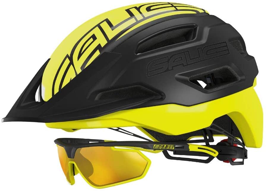 Salice Bike Helmet XS TG. 51-56 Black/Yellow Unisex Adult, Black-Yellow
