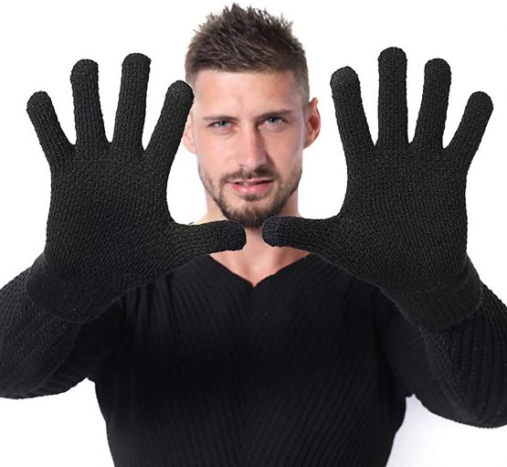 DOVAVA Mens Touchscreen Gloves Knit Thermal Winter Sports Gloves One Size Fit All Soft Lining Inside - Image 2