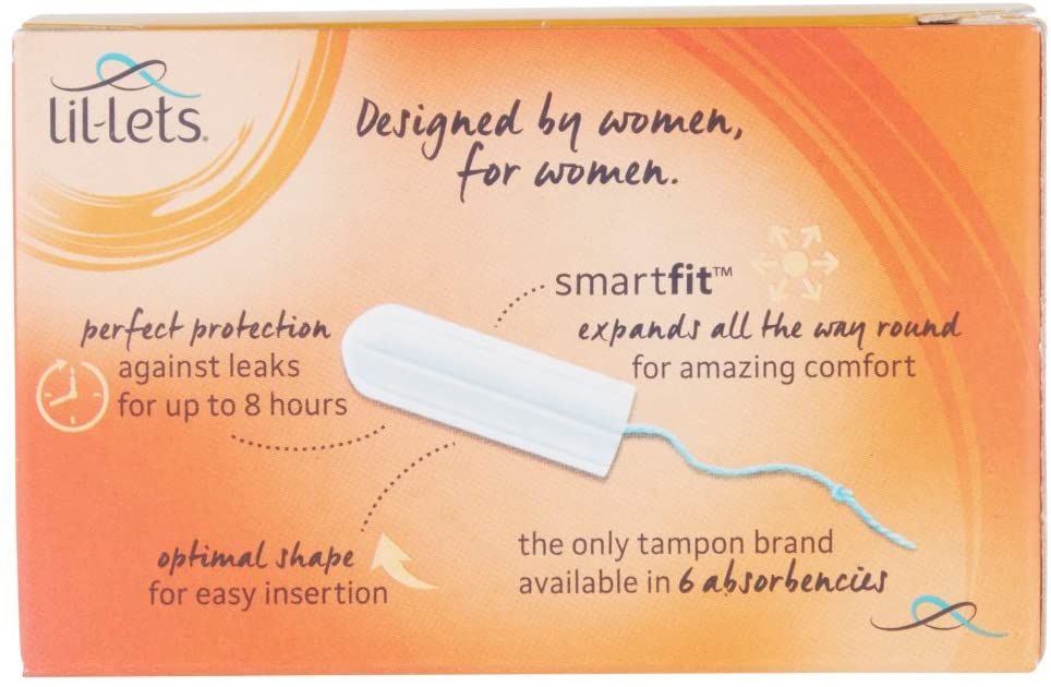 Lil-Lets Non-Applicator Ultra Tampons, 10 Count (Pack of 1), for Extremely Heavy Flow 6 Droplets, Plant-Based, SmartFit™ Non-App Tampon - Image 2
