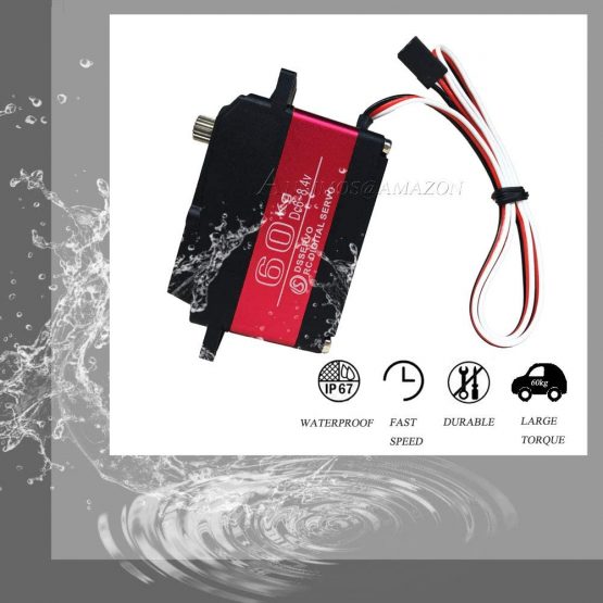 ANNIMOS 60KG Digital Servo 8.4V High Voltage Stainless Steel Gear Large Torque High Speed Waterproof 1/5 Baja Servos - 270 Degrees - Image 2
