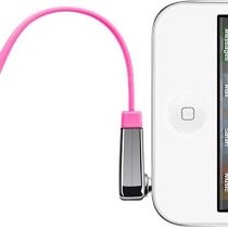 Belkin MixIt Colour Range 0.9m Flat Right Angle AUX Cable - Pink
