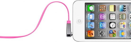 Belkin MixIt Colour Range 0.9m Flat Right Angle AUX Cable - Pink