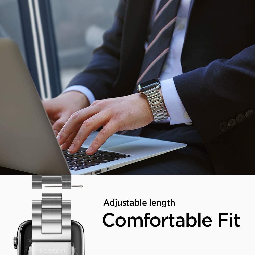 Spigen Modern Fit Stainless Steel Metal Band Strap Compatible with Apple Watch Ultra 3/2/1 (49mm) - Image 4