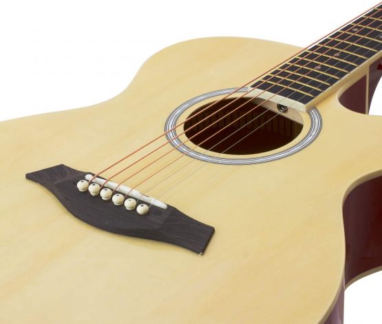 TIGER ACG1-NT | Small Body Full Size Acoustic Guitar for Beginners | Natural | Now with 6 Months Free Lessons Included - Image 2
