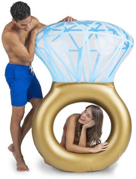 WLZP Inflatable Pool Float, Pool Party Diamond Swim Ring with Double Rapid Valves, Photograph Props Travel Outdoor Beach Pool Raft for Adults 120 X 140 cm - Image 4