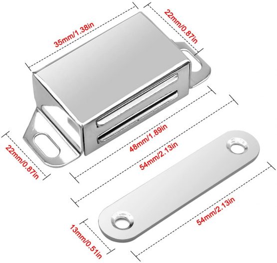 Magnetic Catches 4 Pack Magnetic Door Catch 6kg Magnetic Door Catches for Cupboards Cabinets, Door Magnets for Kitchen Wardrobe Magnets Door Closure - Image 2