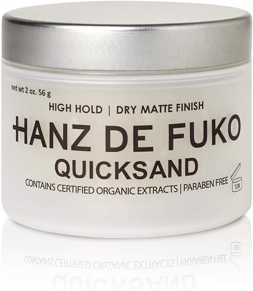 Hanz de Fuko Quicksand, Premium Men’s Hair Styling Wax & Dry Shampoo Combo, High Hold, Ultra Matte Finish