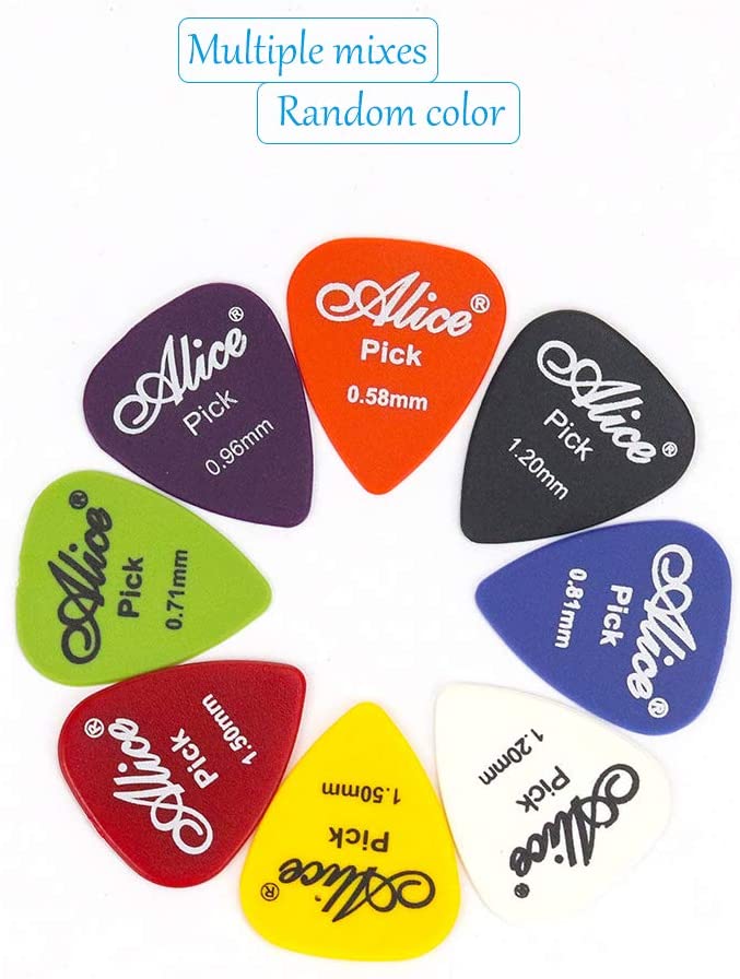 Guitar Picks,40 Pack Guitar Plectrums for Your Electric Acoustic or Bass Guitar Plectrum Pick Including 0.58mm 0.71mm 0.81mm 0.96mm 1.2mm 1.5mm - Image 2