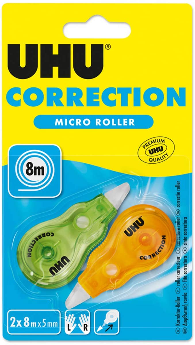 UHU Tape Corrector Micro 2x8m, multicoloured, 2 count (Pack of 1) - Image 3