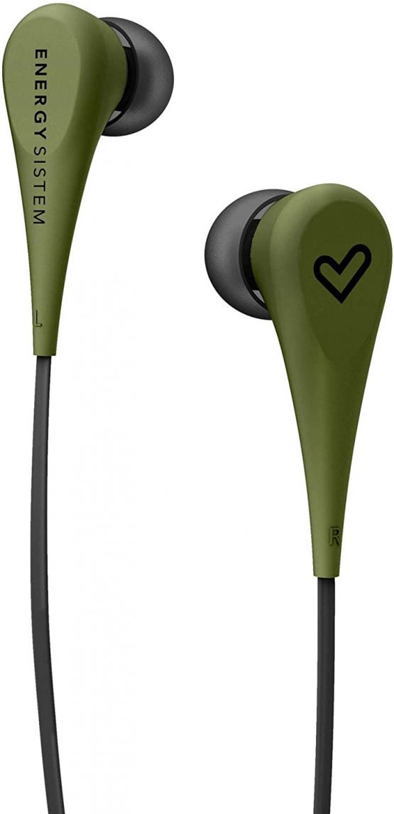 Energy Sistem Style 1 In-Ear Headphones - Comfortable and Lightweight - Rubber Finish - 120cm Flat Cable - Green - Image 3