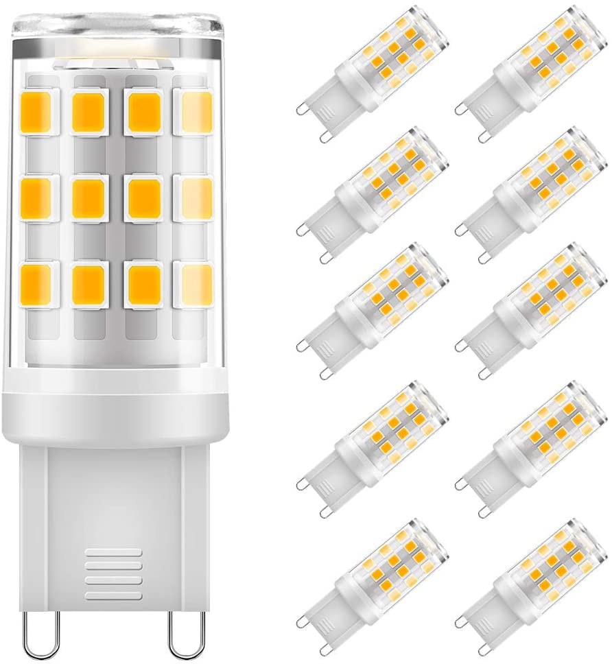 No Flicker 3W No Strobe Ascher 10 pack G9 LED Bulbs Equivalent to 40W