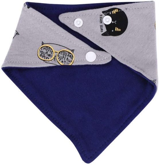 Cute Baby Hat and Scarf Set Cotton Kids Toddler Beanie Hat Infant Newborn Hat Cat Print Skull Hat Cap and Neckerchief Bibs Neck Scarf Wrap Baby Gift for 0-6-12 Months Boys Girls - Image 4