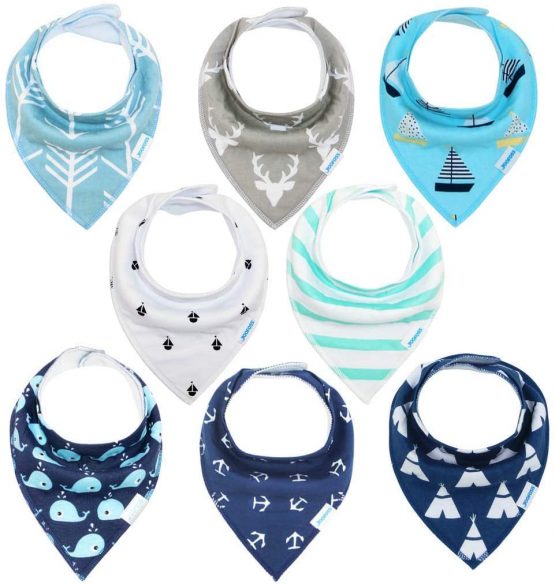 Baby Bandana Dribble Bibs Drool Bibs for Drooling and Teething 8 Pack Super Soft and Absorbent for Boys Girls by YOOFOSS