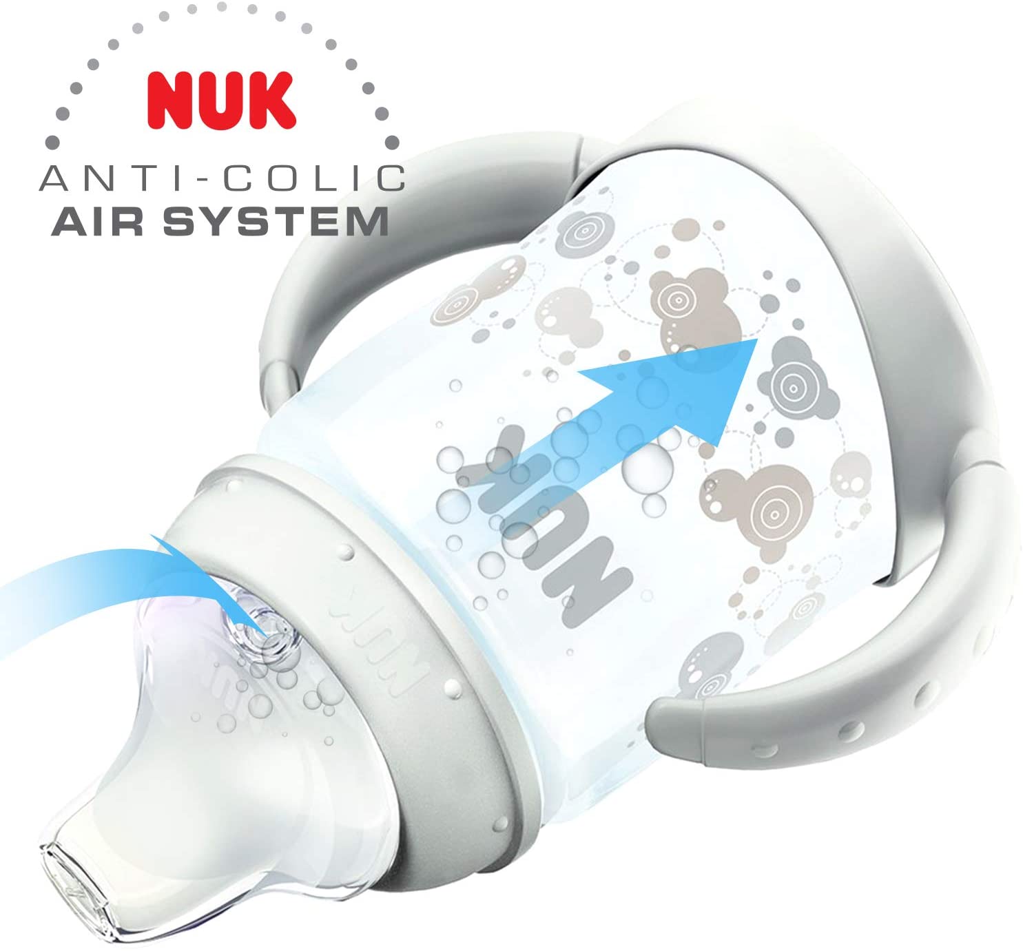 NUK First Choice 150ml Learner Bottle with Silicone Spout, Clear - Image 3