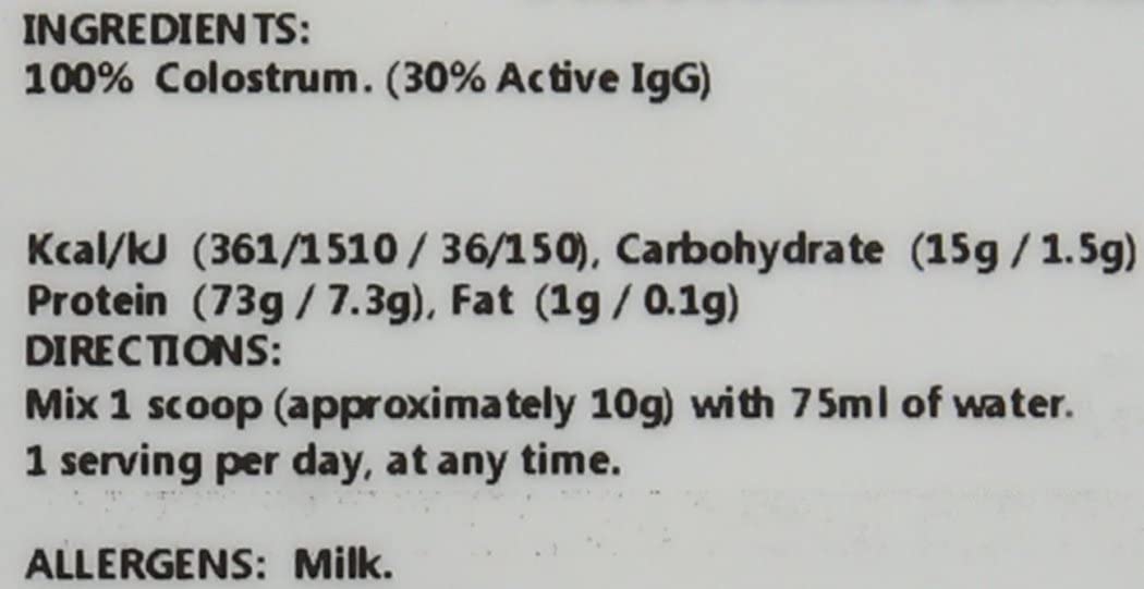 Bulk Colostrum 30% Active IGGm, 100 g, Packaging May Vary, 100 g (Pack of 1) - Image 3