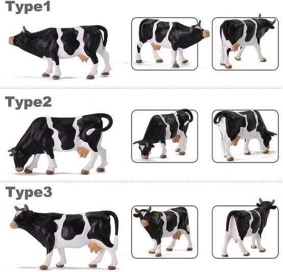Evemodel 15pcs Model Trains O Scale Painted Horses Cows 1:43 PVC Animals Desktop Decor AN4303 - Image 4