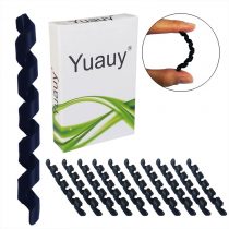 Yuauy 10 Pcs Black Wrap Spiral Bicycle Cable Sleeve Rubber Housing Protector Frame Guard for MTB Bike Shift Brake Line Pipe Anti-friction