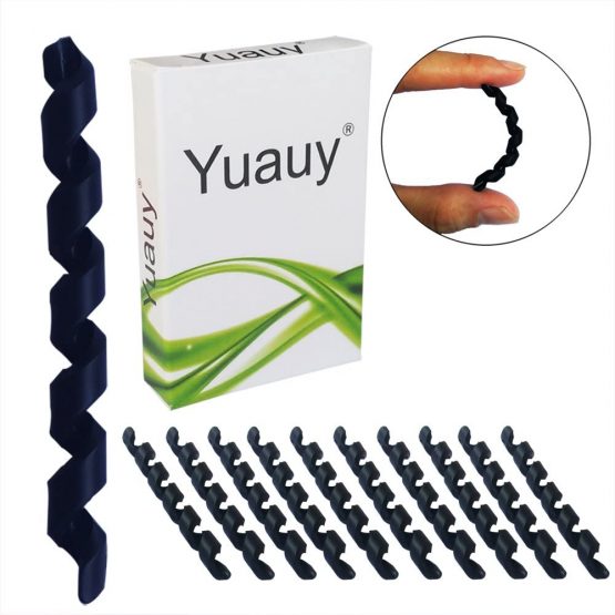 Yuauy 10 Pcs Black Wrap Spiral Bicycle Cable Sleeve Rubber Housing Protector Frame Guard for MTB Bike Shift Brake Line Pipe Anti-friction