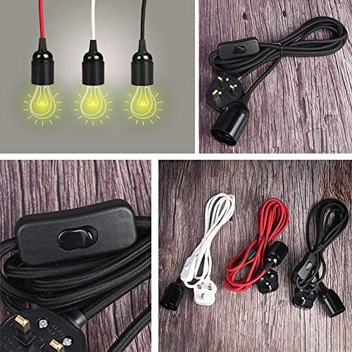Wowsale Pendant Light Ceiling Lighting Fitting, E27 Lamp Holder Suspended Pendant Light Fitting Kit - Image 4