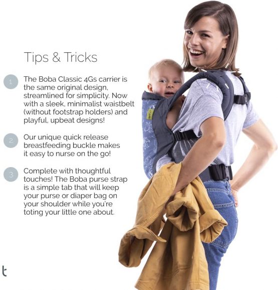 Boba Baby Carrier Classic 4Gs - Constellation - Backpack or Front Pack Baby Sling for 7 lb Infants and Toddlers up to 45 pounds - Image 2