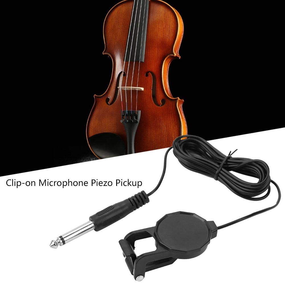 Violin Pickup, 3m 6.35mm Diameter Audio Jack Clip-on Microphone Piezo Violin Acoustic Guitar Pickup, As shown in the picture - Image 2