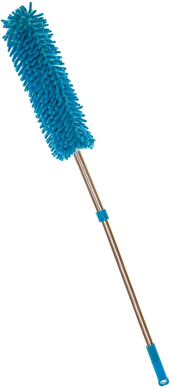 Extendable Cobweb/Feather Duster with Long Handle. Removable and Washable Telescopic Microfiber Head. Perfect for Outdoor Office - Image 2