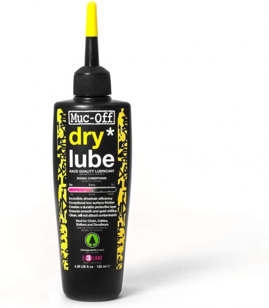 Muc-Off 966US Dry Chain Lube, 120 Millilitres - Biodegradable Bike Chain Lubricant, Suitable For All Types Of Bike - Formulated For Dry Weather Conditions