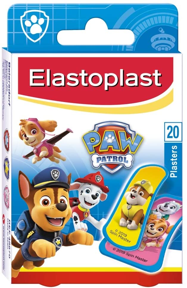 Elastoplast Paw Patrol Plasters, Assorted Sizes (20 Pieces), Coloured