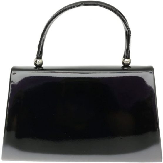 Girly Handbags New Patent Clutch Bag Handbag Small Hard Case Designer Ladies Fashion (Black) - Image 4