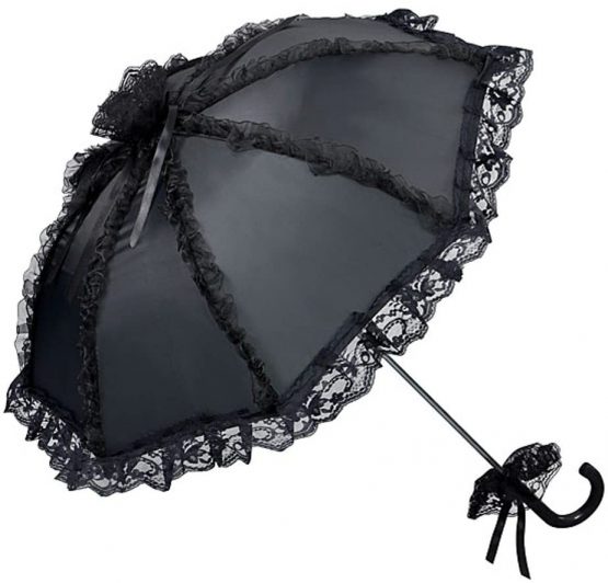 VON LILIENFELD Bridal Wedding Umbrella Malisa, Black