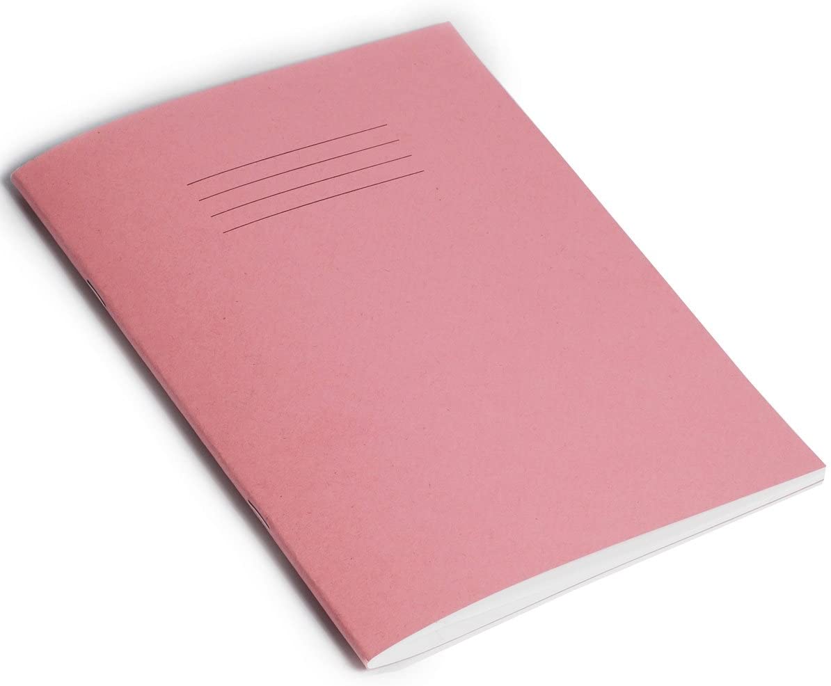 Rhino A5+ Exercise Books, 80-Page / 8mm Lined with Margin Paper Notebook, 10-Pack, 9 x 7 Writing Book
