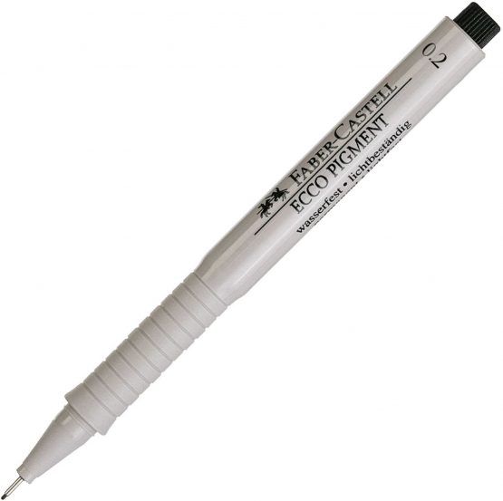 Faber-Castell Ecco Pigment Fibre Tip Pen, 0.2mm, Black